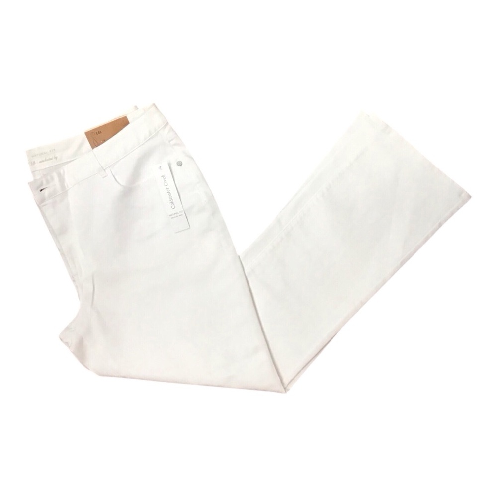 Coldwater Creek White Flare Wide Leg Jeans